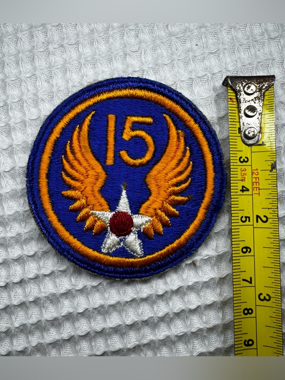 WWII USAAF 15th Air Force Patch Vintage Cut Edge Military